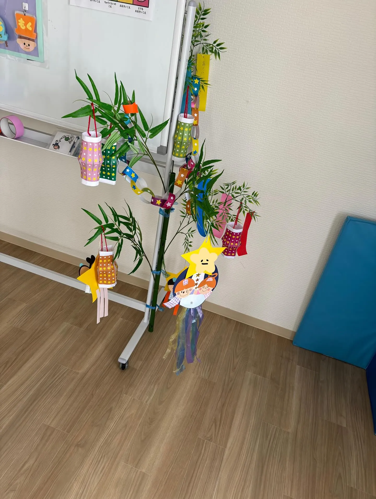 七夕制作で、織姫と彦星を作りました⭐️