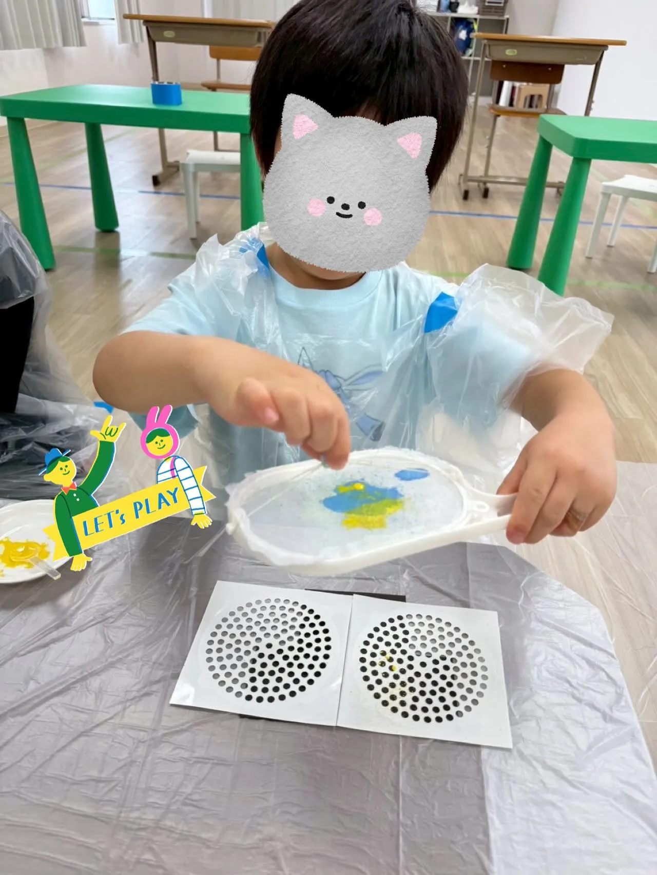 スパッタリングで法被に模様をつけました♪🎨