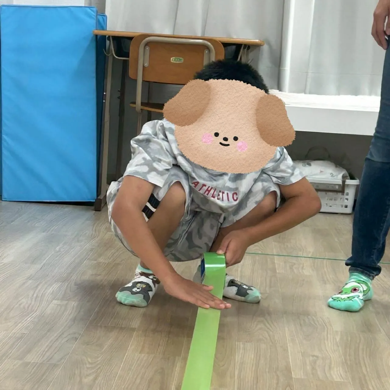 今日は、みんなで転がしドッヂボールをしました！